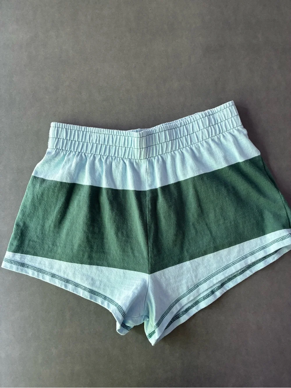 Free People Movement Retro Rugby Striped Pullover & Shorts Set Heritage Green - Picture 2 of 11